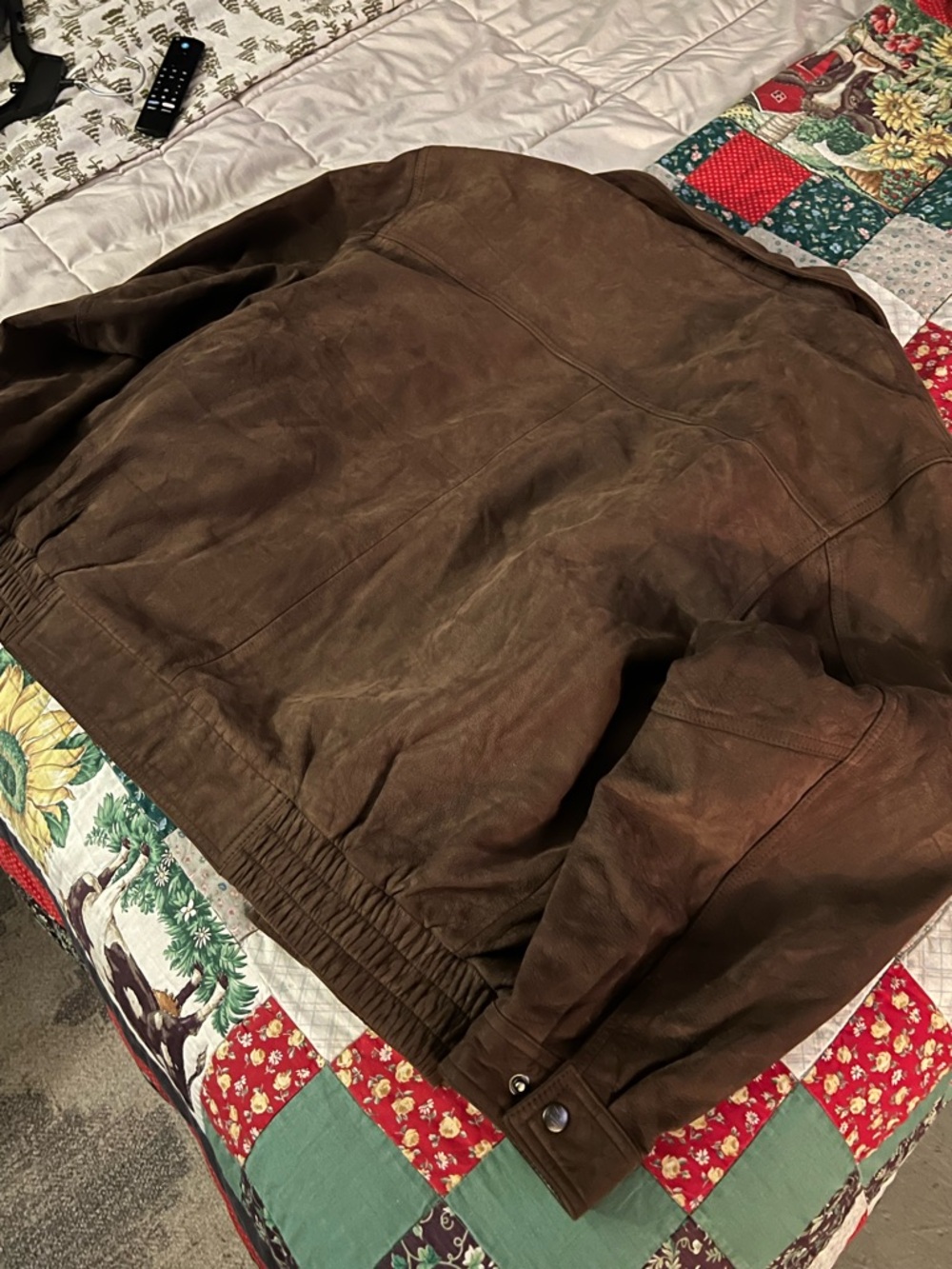 MAKE AN OFFER - BOSTONIAN VINTAGE Suede Nubuck Leather Bomber Jacket - Picture 6 of 9